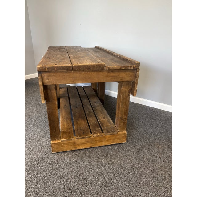 Brown Antique English Workbench For Sale - Image 8 of 11