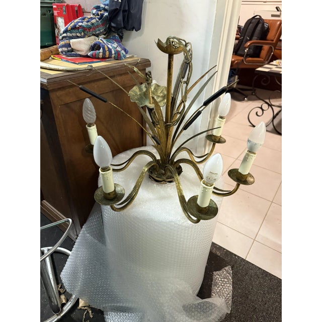 Chandelier and Wall Lights from Maison Charles, Set of 3 For Sale - Image 3 of 3