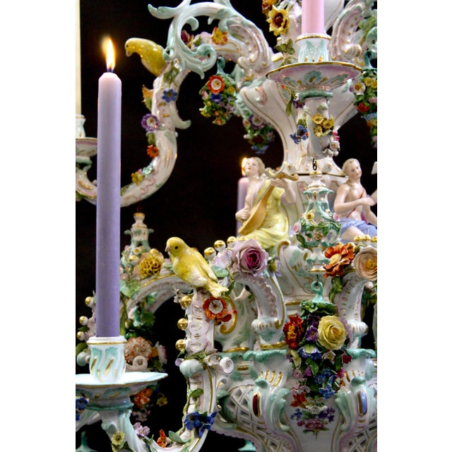 Rococo Porcelain Chandelier from Meissen, 1886 For Sale - Image 16 of 17