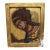 Early 20th Century Art Byzantine Female Icon Gold Painting For Sale