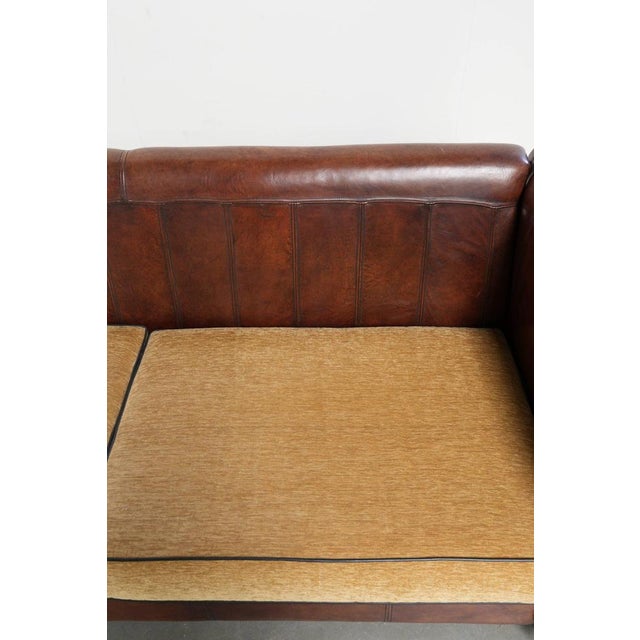 Vintage Three-Seater Sofa in Sheepskin Leather For Sale - Image 6 of 15