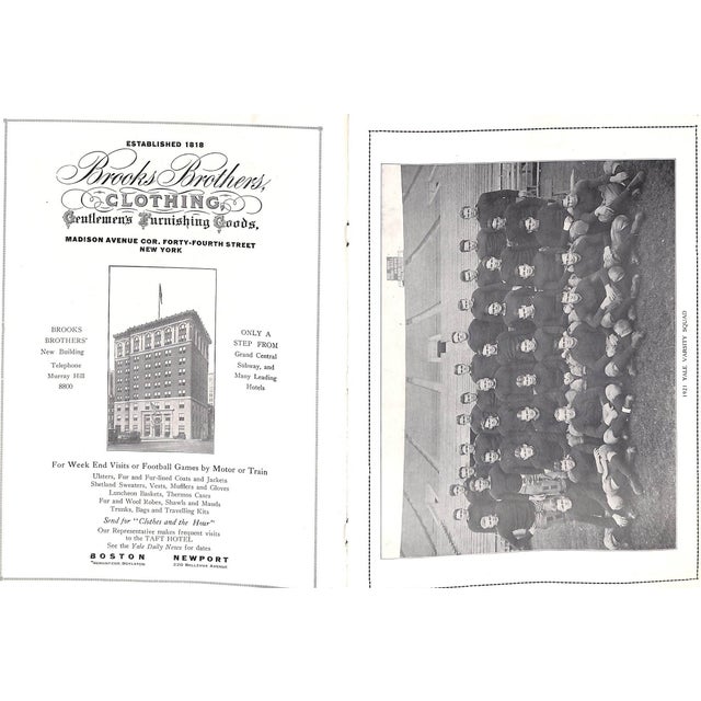 Official Souvenir Program of the Princeton-Yale Football Game Yale Bowl 1921 For Sale - Image 12 of 12