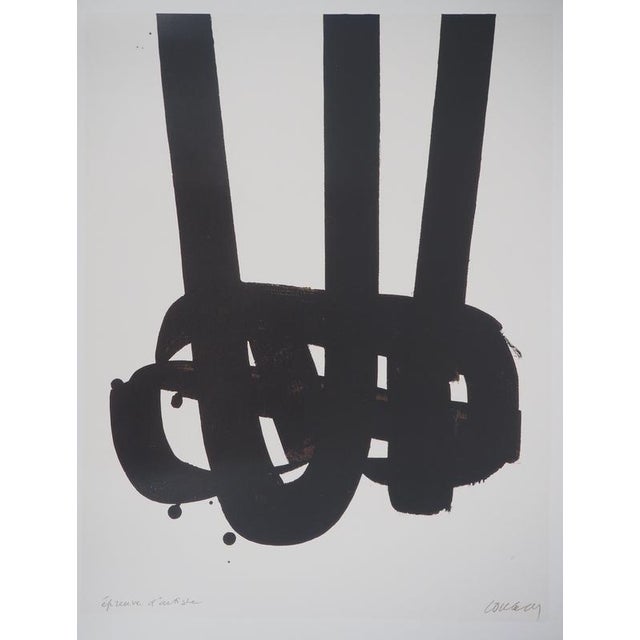 Pierre SOULAGES (1919-2022) Lithograph n°29, 1972 Poster published according to "Lithograph n°29" by the Soulages museum...