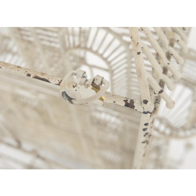 53" Tall c1960s Very Fine Wall Wire Sculpture of Castle House Architecture For Sale - Image 16 of 17