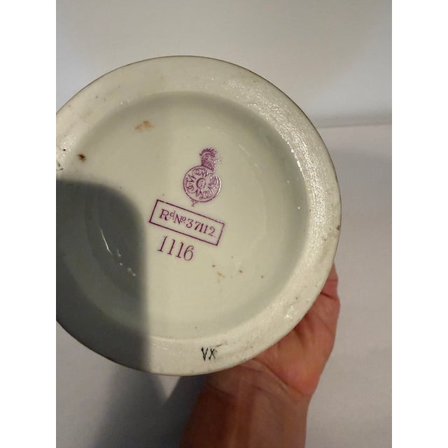 Victorian Antique Porcelain Pitcher From Royal Worcester For Sale - Image 3 of 4