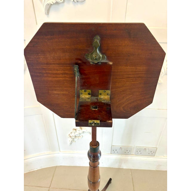 Antique Regency Mahogany Adjustable Reading or Music Table, 1820s For Sale - Image 6 of 18