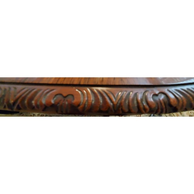 John Widdicomb Regency Style Burl Walnut Double Pedestal Dining Table For Sale In Dallas - Image 6 of 11
