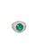 Early 21st Century 6.63 Carat Emerald and Diamond Cluster Ring, Size-6.5 For Sale - Image 5 of 9