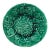 English Green Majolica Geranium Plate, Circa 1880 For Sale
