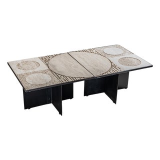 1970s Double Coffee Table attributed to Grupo NP2, Nerone e Patuzzi For Sale