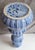 Large Vintage Ceramic Vase with Blue and White Gradient Glaze, 1970s For Sale - Image 3 of 4