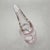 Vintage Mid Century Modern Pale Amethyst Hand Blown Art Glass Vase With Sculptural Curved Neck For Sale In New York - Image 6 of 8
