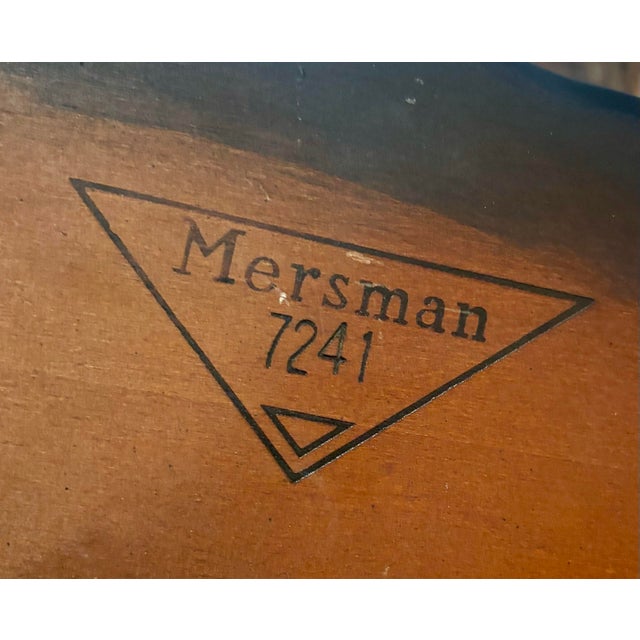 1950s French Country Black Bistro Set With Vintage Mersman Scalloped Table For Sale In Washington DC - Image 6 of 6