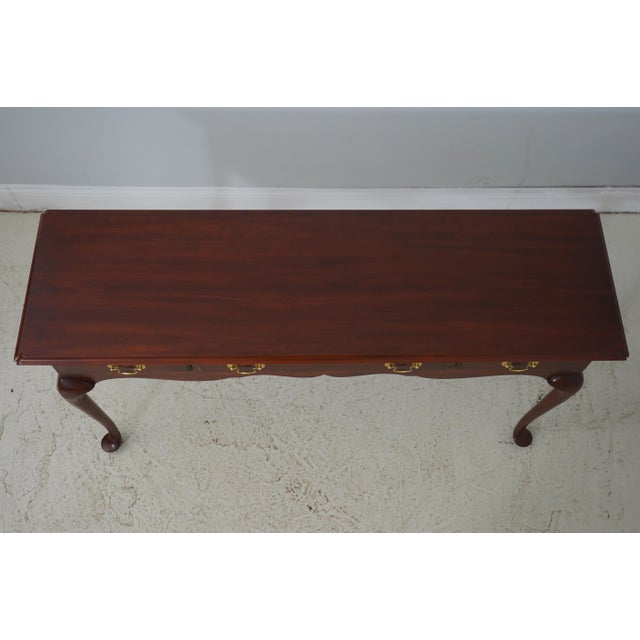 1990s Henkel Harris Cherry 3 Drawer Sofa Table For Sale - Image 5 of 18