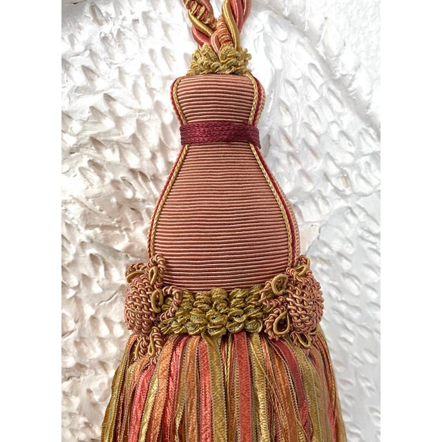 Vintage Rose & Gold Spanish Tiebacks - A Pair For Sale - Image 4 of 4