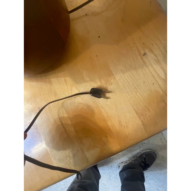 1960s Sculptural Walnut and Cloth Table Lamp Attributed to Modeline of Ca For Sale In Los Angeles - Image 6 of 6