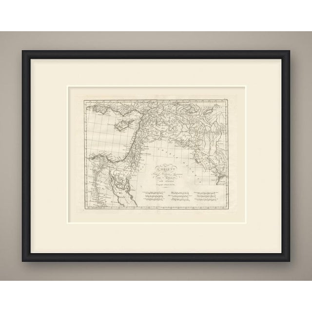 An original copper engraved map, uncolored, of the ancient East from Egypt to Mesopotamia. It covers the Nile from the...