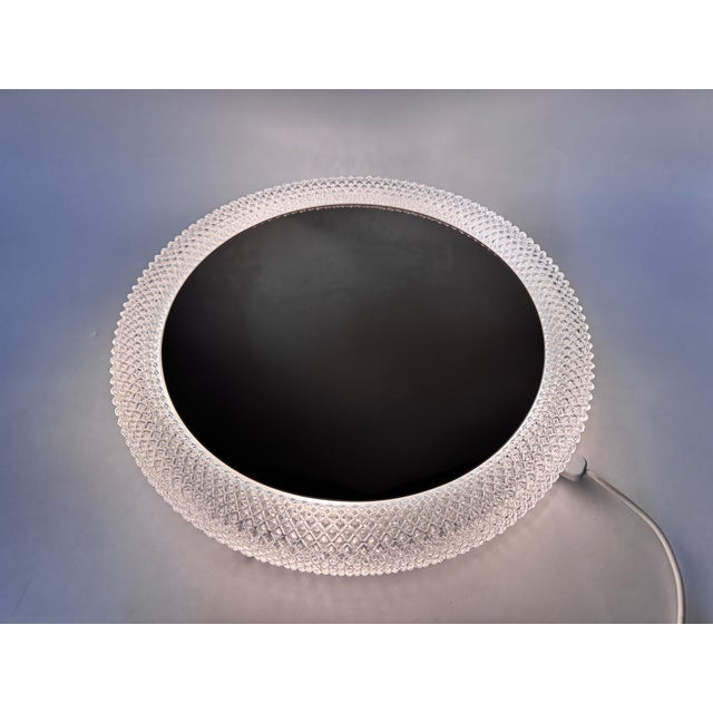 Illuminated Wall Mirror in Crystal Glass from Glashütte Limburg, Germany, 1960s For Sale - Image 13 of 16