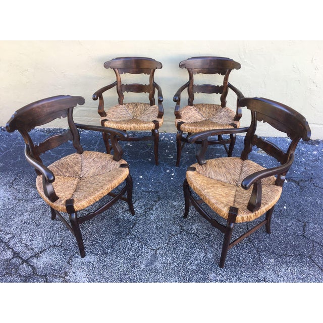Spanish 19th Set of Four Anglo, Armchairs with Wide Cane Seats For Sale - Image 3 of 18