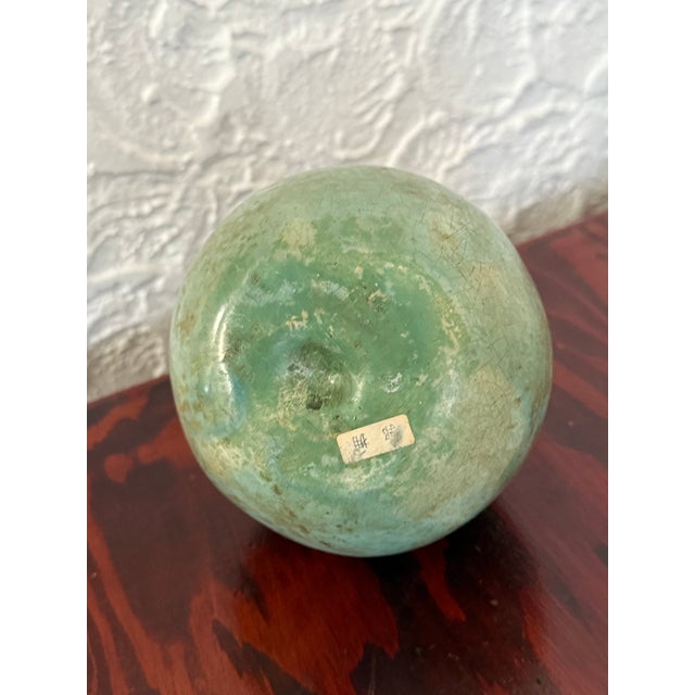 Vintage Verdigris Patinated Metal Pear Sculpture For Sale - Image 6 of 7
