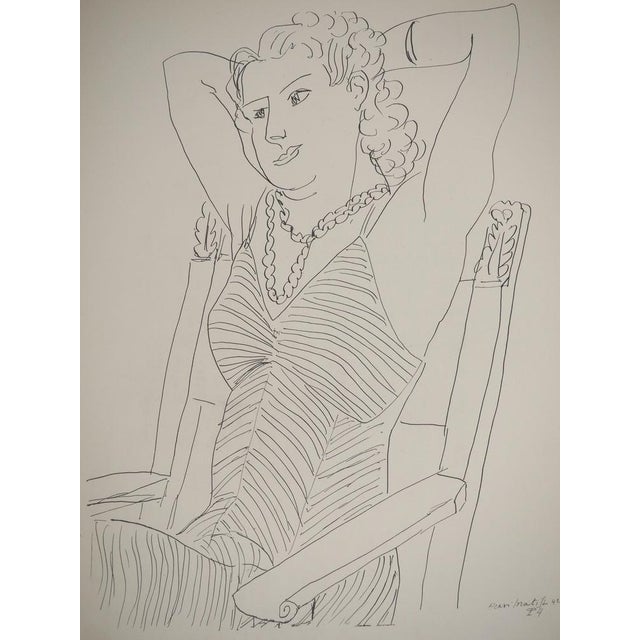 Henri Matisse (1869-1954) (after) Woman at Rest Lithograph after a drawing by the artist Signed in the plate On wove...