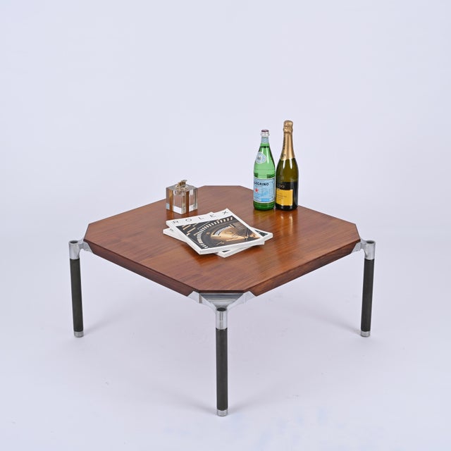 Square Urio Coffee Table attributed to Ico Parisi for Mim Roma, Italy, 1960s For Sale - Image 4 of 16