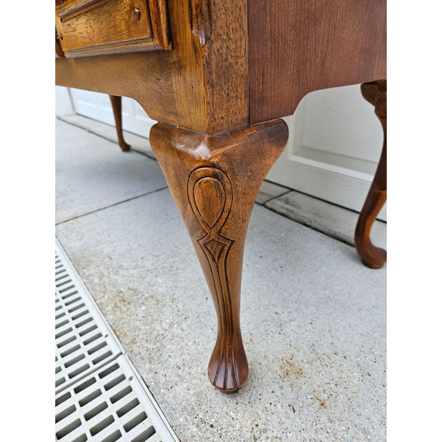 Alexander Julian Mahogany Sideboard Buffet With Brass Rail For Sale - Image 11 of 14
