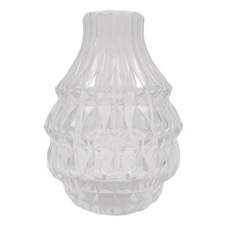 Vintage Model Artichoke Clear Crystal Vase from Val Saint Lambert, 1960 For Sale