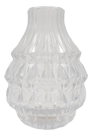 Vintage Model Artichoke Clear Crystal Vase from Val Saint Lambert, 1960
