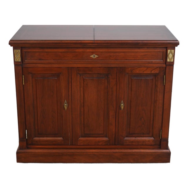 Stickley Regency Style Cherry Slide Open Top Server For Sale