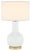 Textile 27.5-Inch H Ceramic Table Lamp - White For Sale - Image 7 of 7