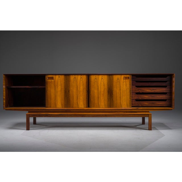 Wood Large Danish Sideboard by Johannes Andersen for Christian Linneberg, 1960s For Sale - Image 7 of 18