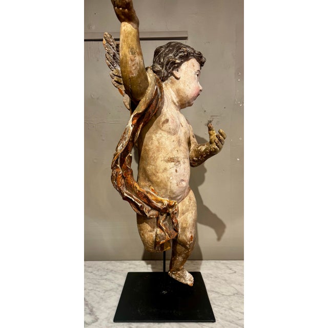 Mid 18th Century Pair of Italian Putti Statues For Sale - Image 5 of 9
