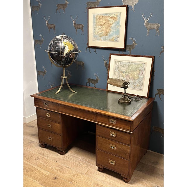 Antique Military Campaign Desk, 1890s For Sale - Image 10 of 13