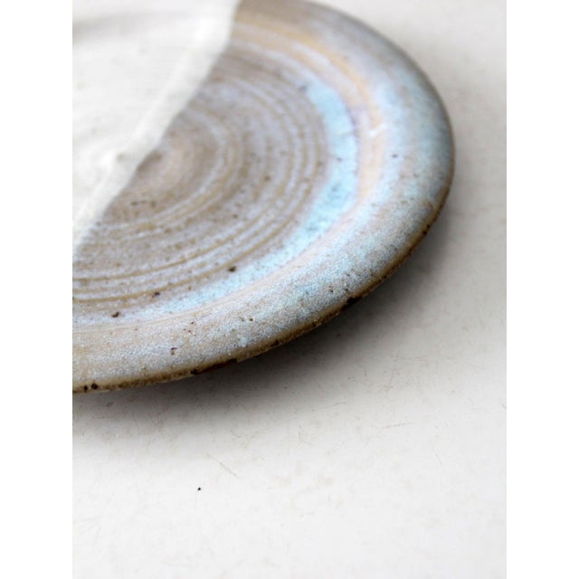 Contemporary Vintage Studio Pottery Plate For Sale - Image 3 of 9