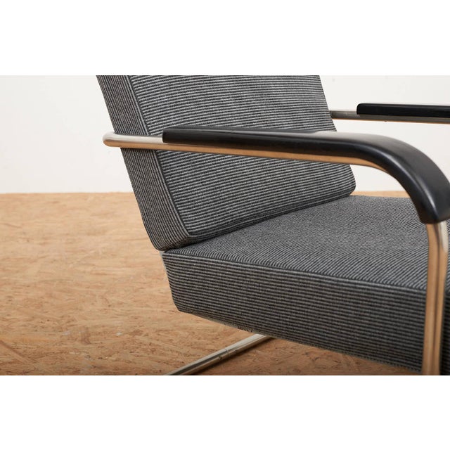 Metal Model 1435 Cantilever Chair in Chrome-Plated Tubular Steel by Werner Max Moser for Embru, 1930s For Sale - Image 7 of 12