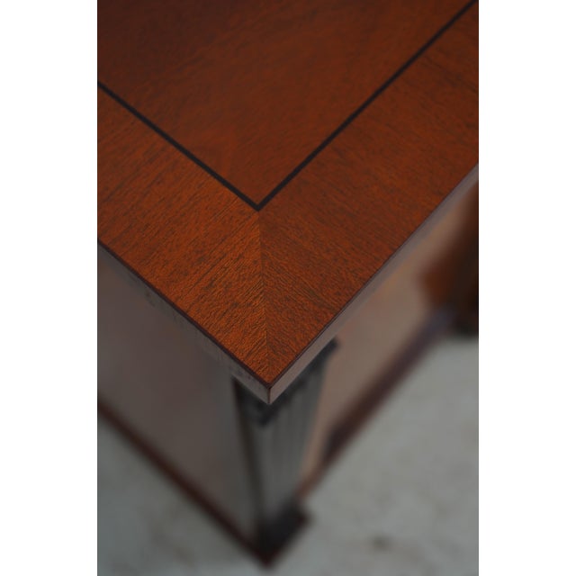 1990s Baker Neoclassical Mahogany Sideboard W. Ebonized Details For Sale - Image 13 of 18