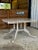 Coastal Distressed Extendable Pedestal Splayed Leg Dining Table by Modern History Home For Sale - Image 10 of 11
