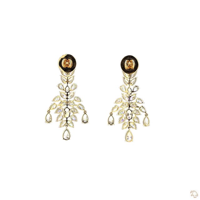 12.72 Carat Pear Shape Diamond Gold Earrings, Pair For Sale In New York - Image 6 of 9