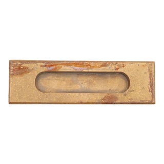 Vintage 6.937 In. Brass Spring Loaded Mail Slot For Sale