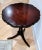 American Vintage Imperial Furniture Genuine Mahogany Scalloped Pedestal Table With Brass Paw Feet For Sale - Image 3 of 8