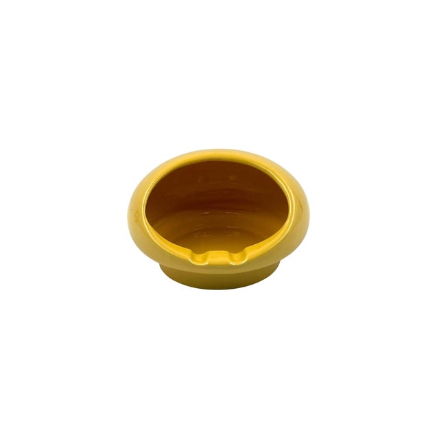 Ceramic Space Age Yellow Ceramic Ashtray, Viba Italy 1970s For Sale - Image 7 of 12