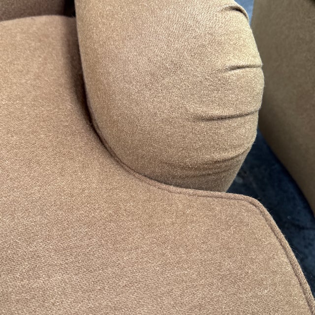 Kroll Furniture Custom Design Ralph Lauren Fabric Lounge Chairs, Pair For Sale - Image 12 of 12