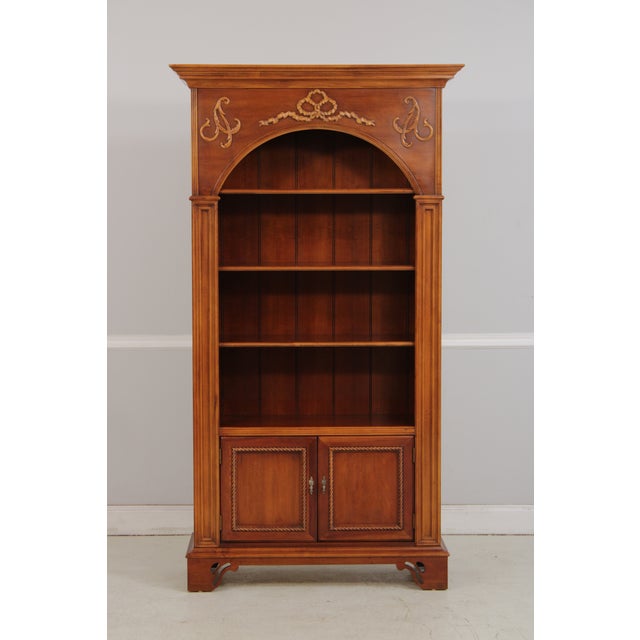 Age: Approx. 20 Years Old Details: Irish Country Style Pierced Bracket Feet Adjustable Shelves Niced Carved Details...