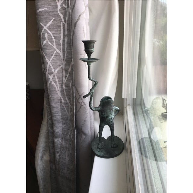 Vintage Spi Brass Green Frog Candle Holder Chairish