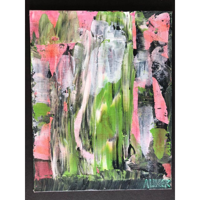 Green Contemporary Abstract Painting “Pink and Green Near and Far” by CL Auker For Sale - Image 8 of 9