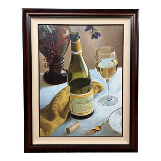 Thomas Stiltz Portrait in White and Gold Limited Giclee on Canvas, Signed Edition 12 of 25 For Sale