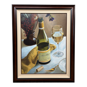Thomas Stiltz Portrait in White and Gold Limited Giclee on Canvas, Signed Edition 12 of 25