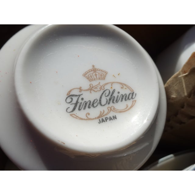 Vintage Dishes Set of Four Fine China Made in Japan 15 Pieces For Sale - Image 14 of 15