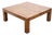 Drexel Heritage Woodbriar Collection Pecan Rustic European 40" Square Accent Coffee Table 988-129 For Sale
